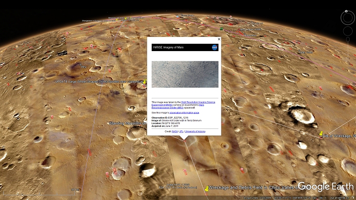 An elevated view of this site being analyzed