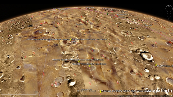 An elevated view of this site being analyzed