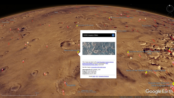 An elevated view of this site being analyzed