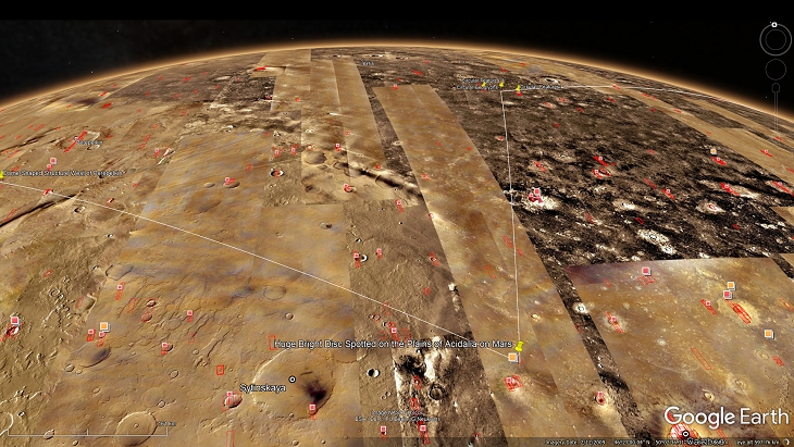 An elevated view of this site being analyzed