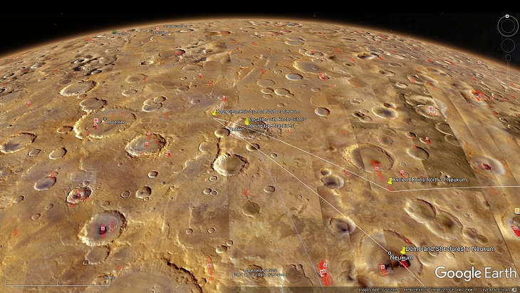 An elevated view of this site being analyzed