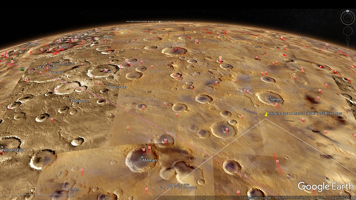 An elevated view of this site being analyzed