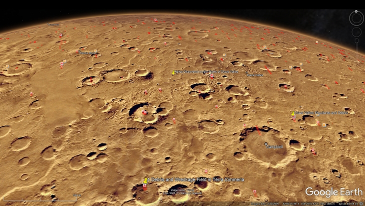 An elevated view of this site being analyzed