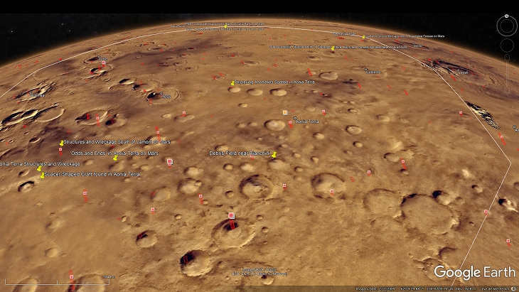 An elevated view of this site being analyzed