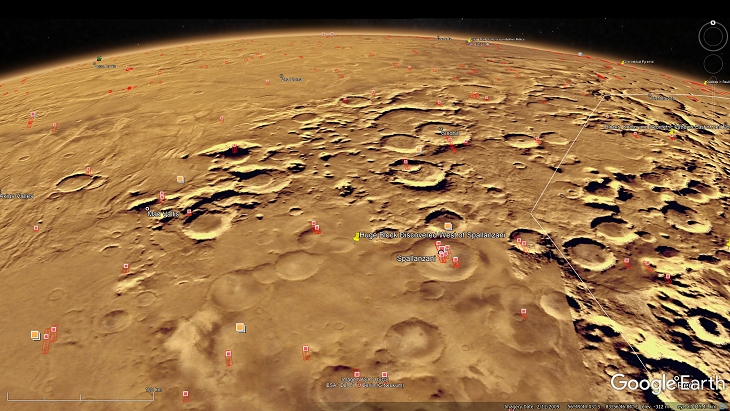 An elevated view of this site being analyzed