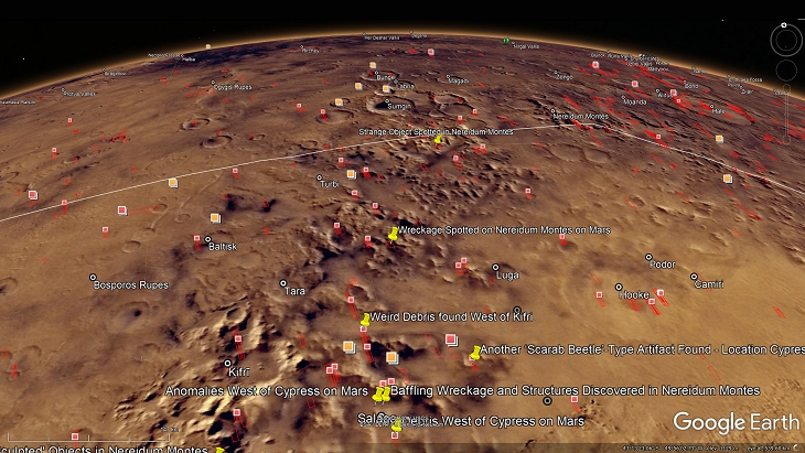 An elevated view of this site being analyzed