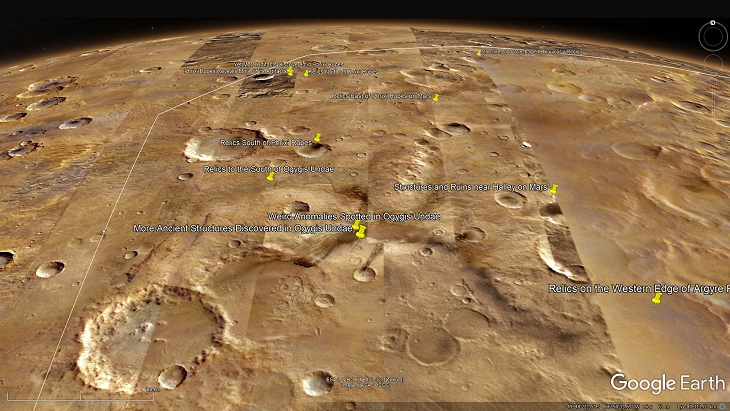 An elevated view of this site being analyzed