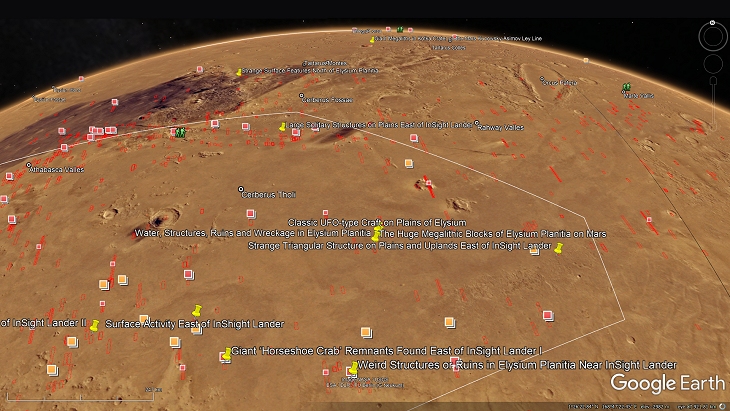 An elevated view of this site being analyzed