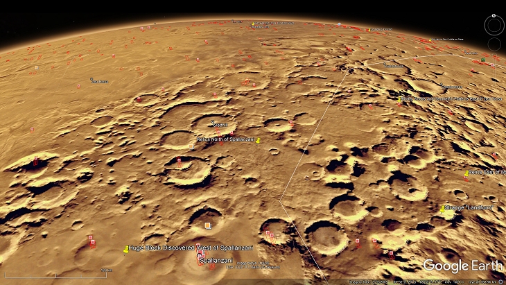 An elevated view of this site being analyzed