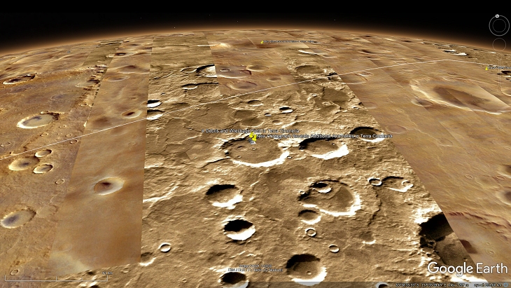 An elevated view of this site being analyzed