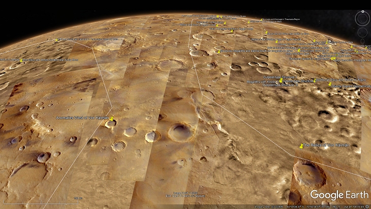 An elevated view of this site being analyzed