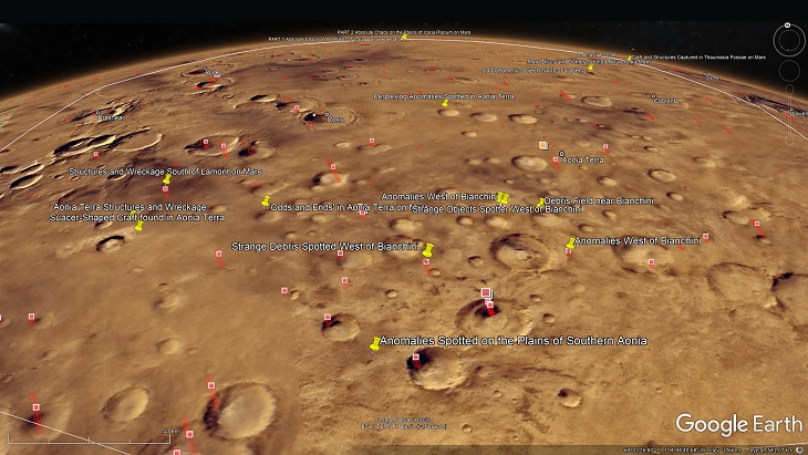 An elevated view of this site being analyzed
