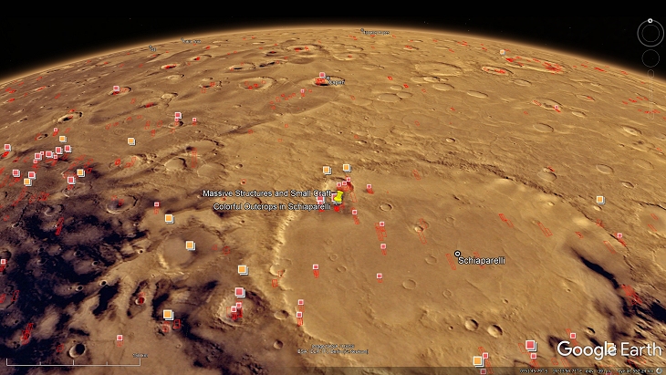 An elevated view of this site being analyzed