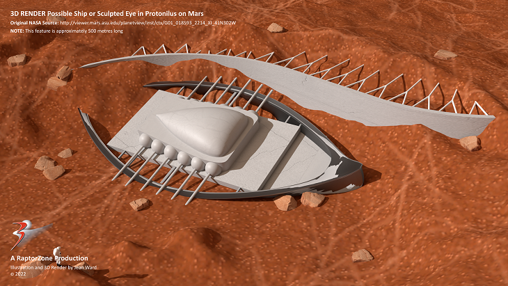 Illustration/3D render artists impression of the anomaly (click for larger image)