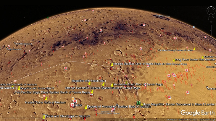 An elevated view of this site being analyzed