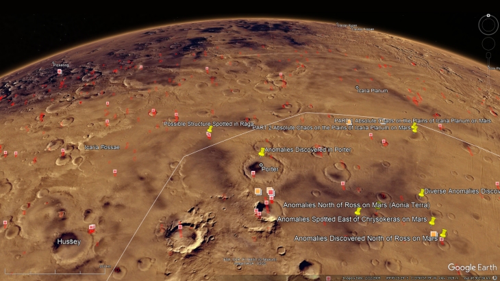 An elevated view of this site being analyzed