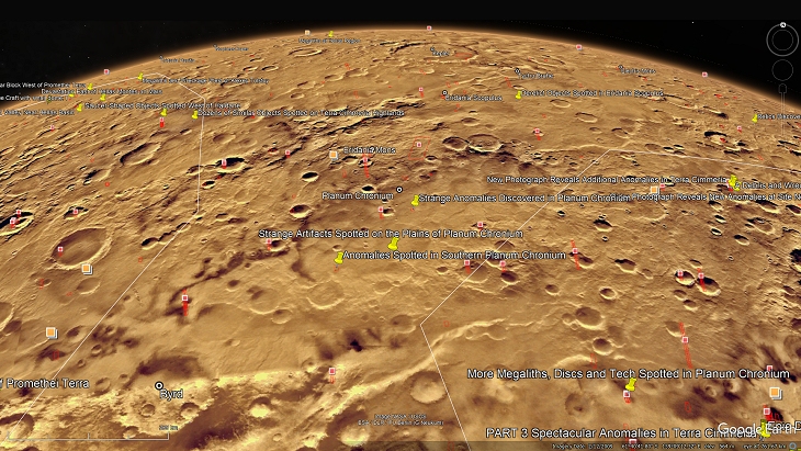 An elevated view of this site being analyzed