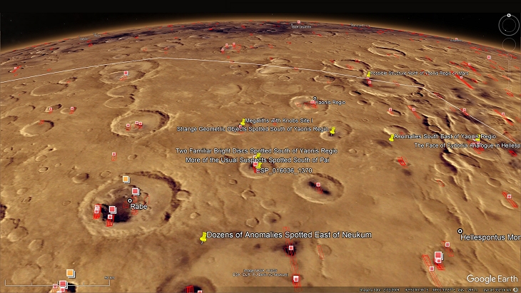 An elevated view of this site being analyzed