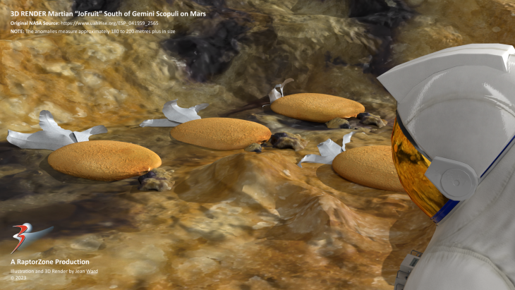 A 3D illustration/artists impression of the anomalies (click for larger image)