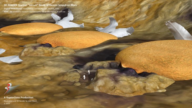 A 3D illustration/artists impression of the anomalies (click for larger image)