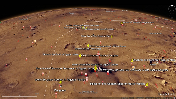 An elevated view of this site being analyzed