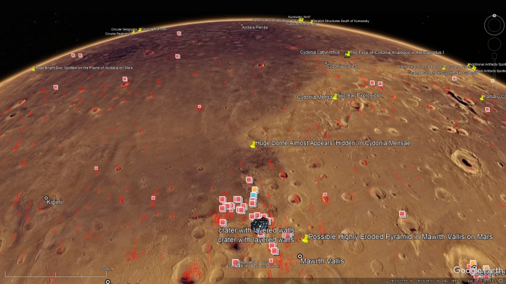 An elevated view of this site being analyzed