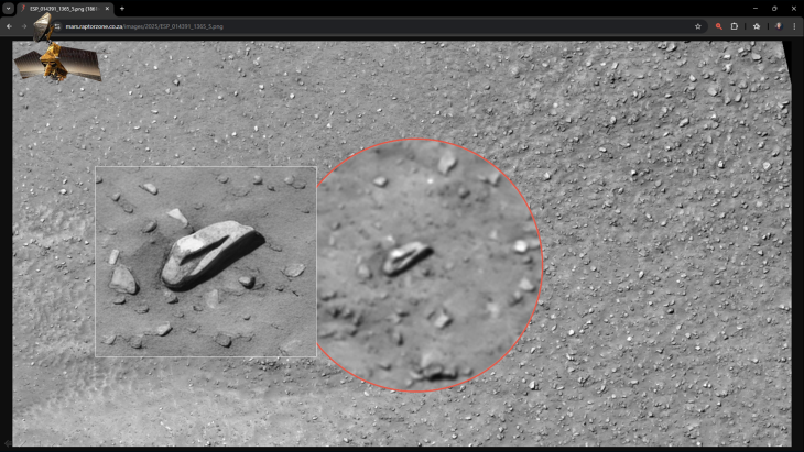 Comparison of the object upscaled using Topaz Labs' Gigapixel (left) and conventional image magnifier (right) (click for larger image)