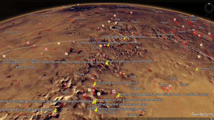 Elevated view of the site as seen in Google Earth Pro (click for larger image)