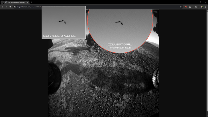 Conventional vs. Gigapixel image upscale (click for larger image)