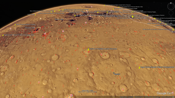 Elevated view of the site as seen in Google Earth Pro (click for larger image)
