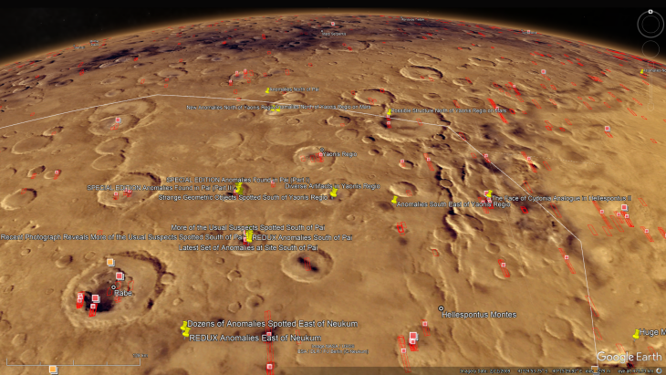Elevated view of the site as seen in Google Earth Pro (click for larger image)