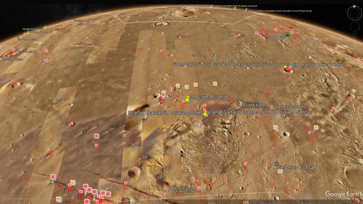 Elevated view of the site as seen in Google Earth Pro (click for larger image)