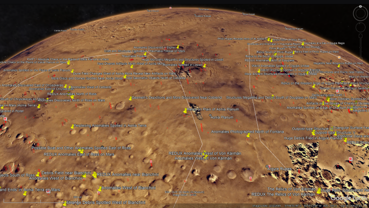 Elevated view of the site as seen in Google Earth Pro (click for larger image)