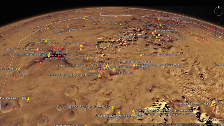 Elevated view of the site as seen in Google Earth Pro (click for larger image)