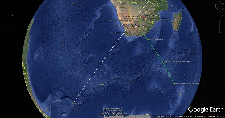 The 1982 UFO Incident, zoomed out - Source: Google Earth