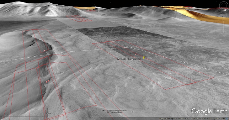 Google Earth Mars Elevated View