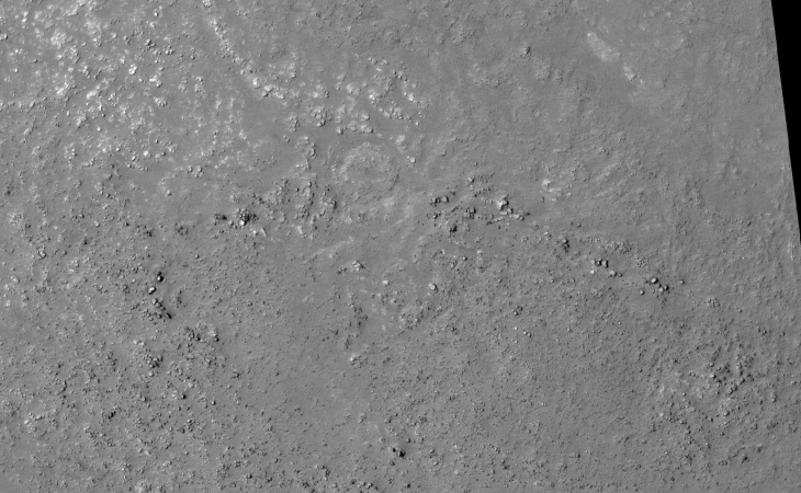 Zoomed-out view of rows of megalithic walls or foundations - far right view