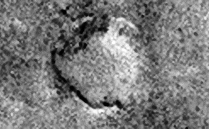 Wall or pipe on crater/pit edge?