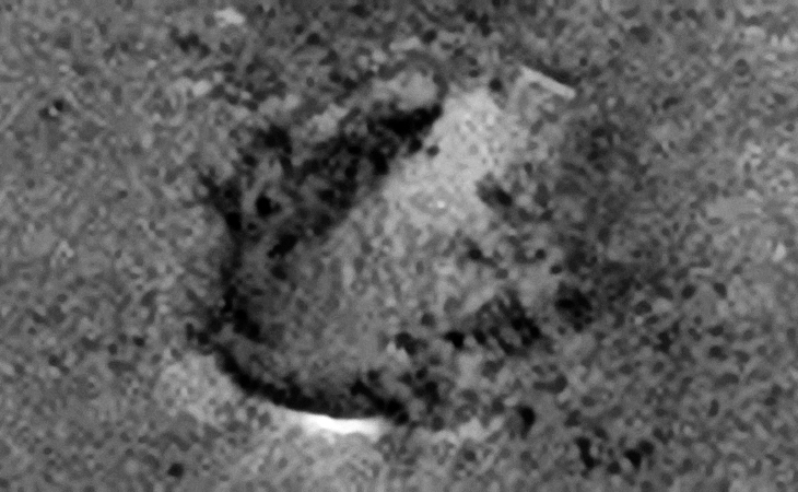 Wall or pipe on crater/pit edge?