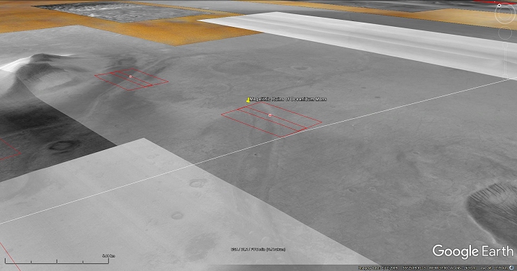 Google Earth Mars Elevated View