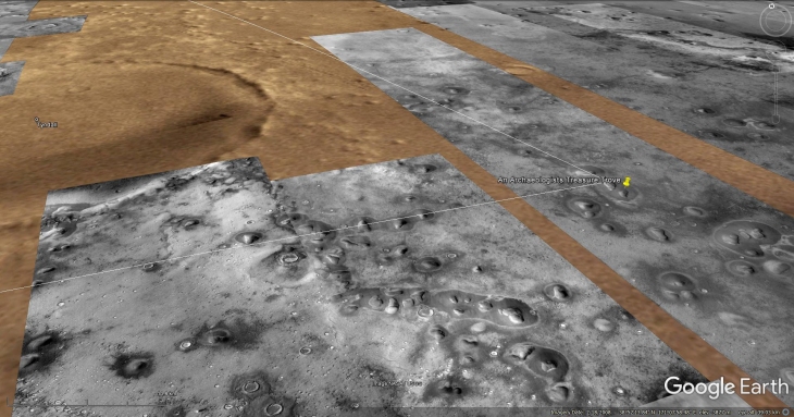 Google Earth Mars Elevated View