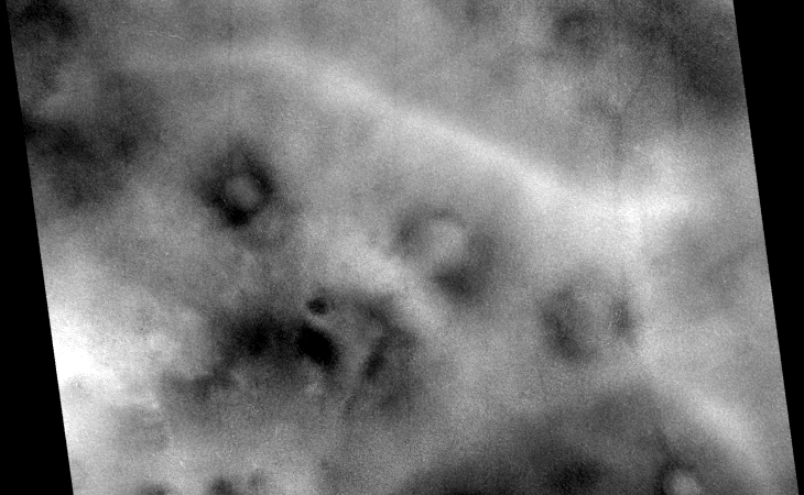 Top feature - seen are what look like an animal face with two ears, eyes and the snout