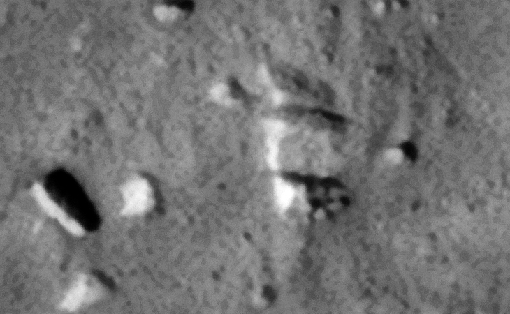 Partially buried right-angled megalithic blocks