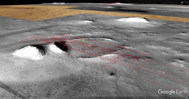 Google Earth Mars Elevated View
