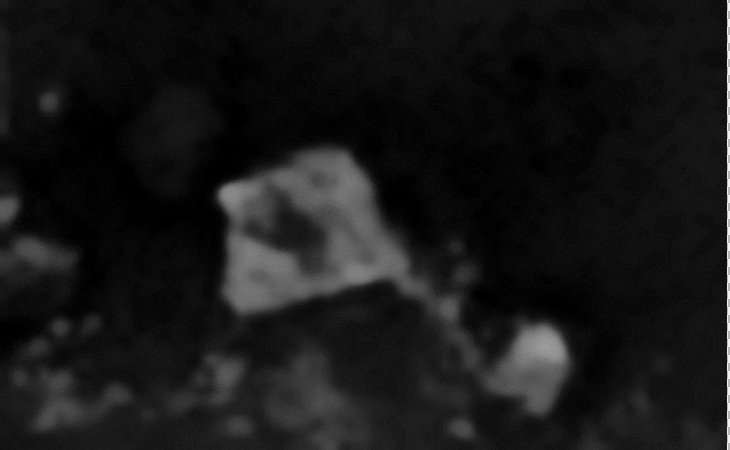 Some type of machine or technology? There seems to be a small oblong dome-like feature on the top of the larger rectangular metallic-looking part