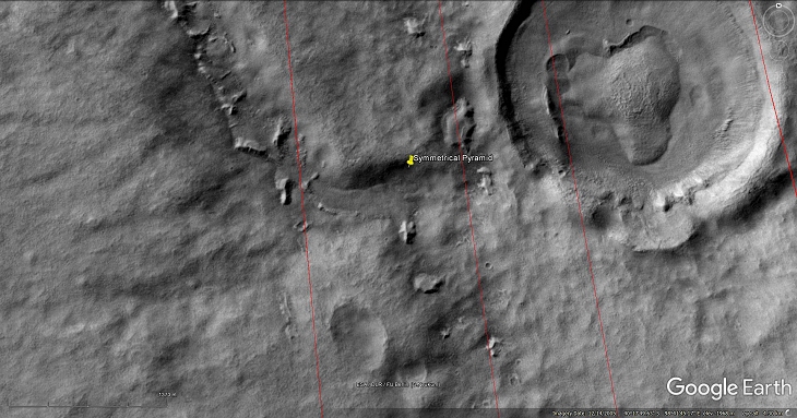 Google Earth Mars Elevated View