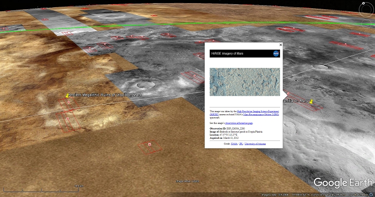 An elevated view of this site being analyzed