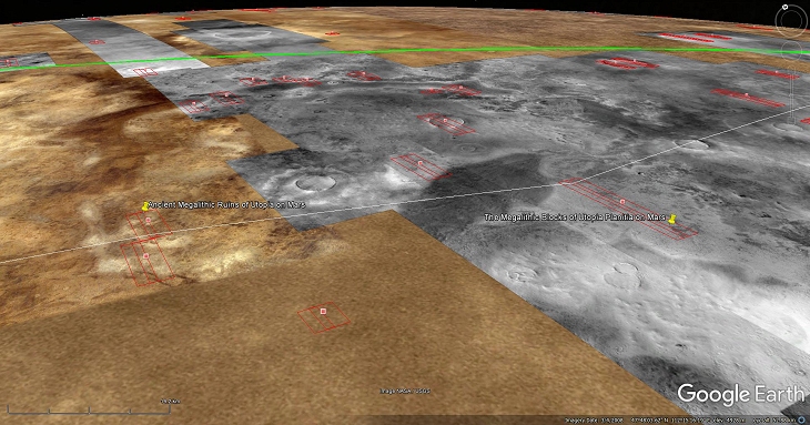 An elevated view of this site being analyzed