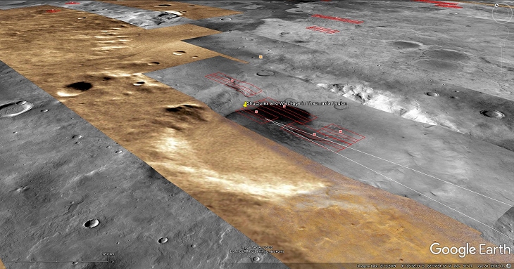 An elevated view of this site being analyzed