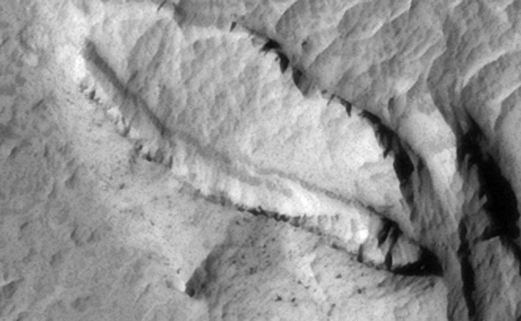 Weird 'worm'-shaped structure with engineered 'head,' note the structured look